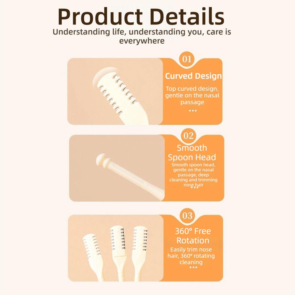1/2/3/4/5 pcs with Comb Teeth Nose Hair Trimmer Washable Nose Hair Remover Nose Hairs Razor Unisex