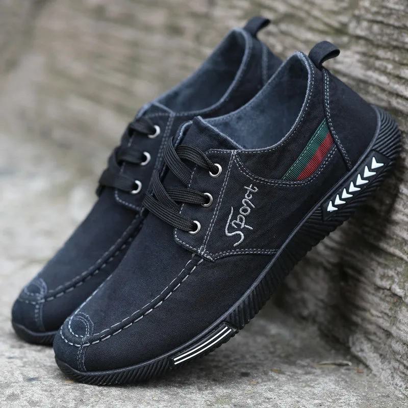 

Модная мужская повседневная обувь в корейском стиле с дышащей подошвой, осенняя коллекция. 41 синий