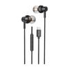In-ear Headphones with Microphone - Qubo - AU-300C - USB-C - Black - Volume Control - Built-in Microphone
