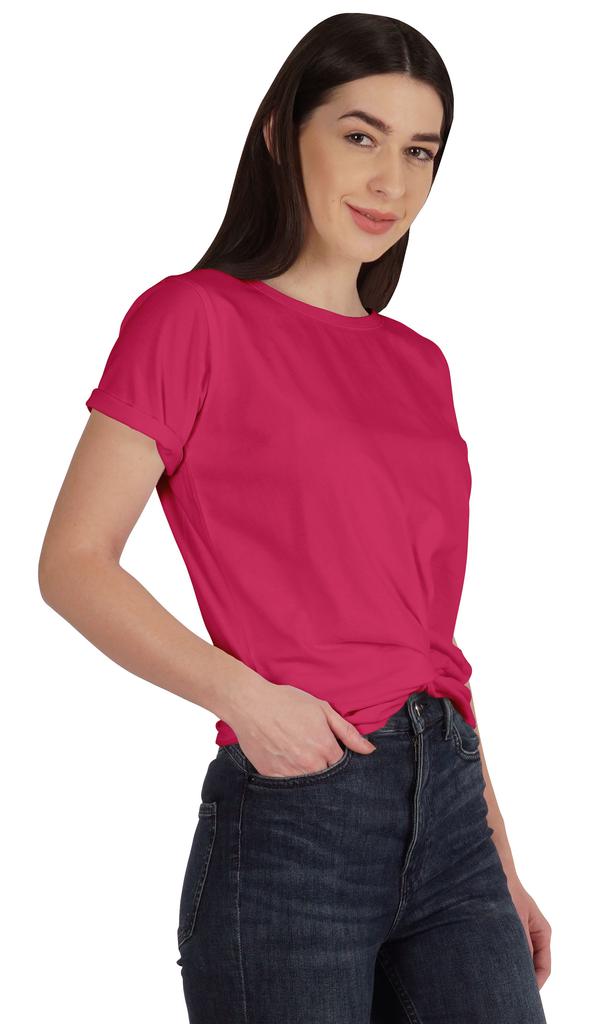 Inkmeso Summer Twist Front Knot Crop Top For Women With Short Sleeves Tee
