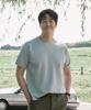 Teildeon Linen Half Sleeve Knit Light Gray