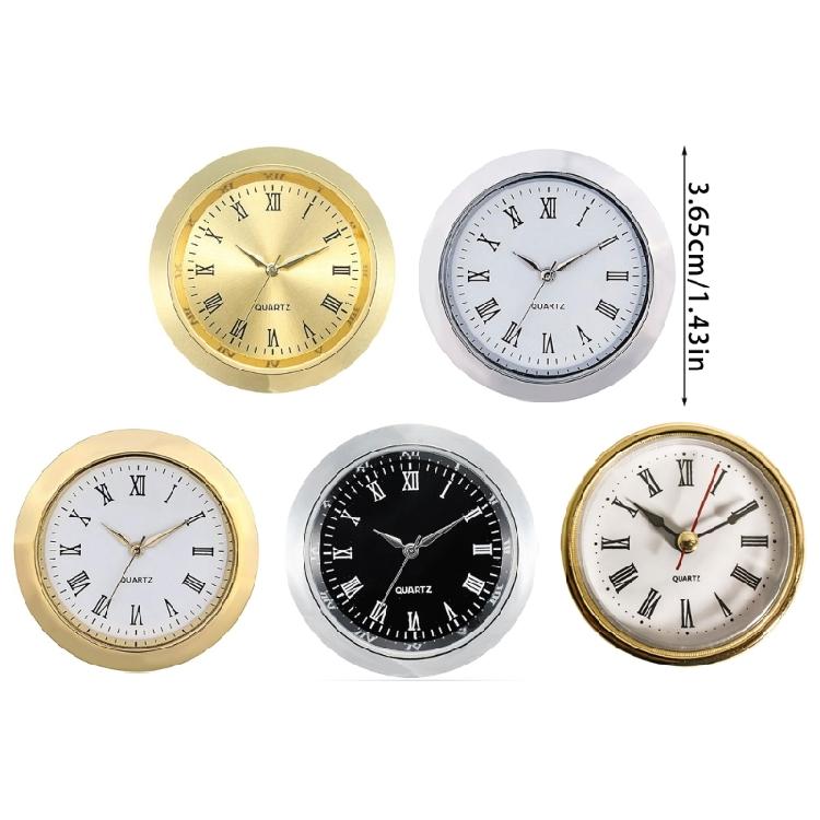 Decorative Round Clock Insert with Roman Numerals Miniature Clock Fit Up Watch Dials Replacement for Art and Crafts