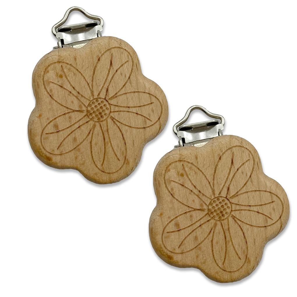 Infant Wood Cartoon Animal Shaped Pacifiers Anti-lost Chain Clip Teething Portable Clips Handicraft for Feeding Care