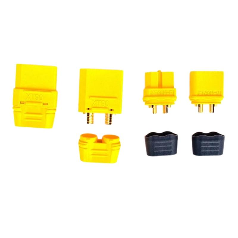XT90H Male Female Connector High Conductivity With Insulated Cover Welding Terminal 1/3 Sets for E-Bike Power System Modification
