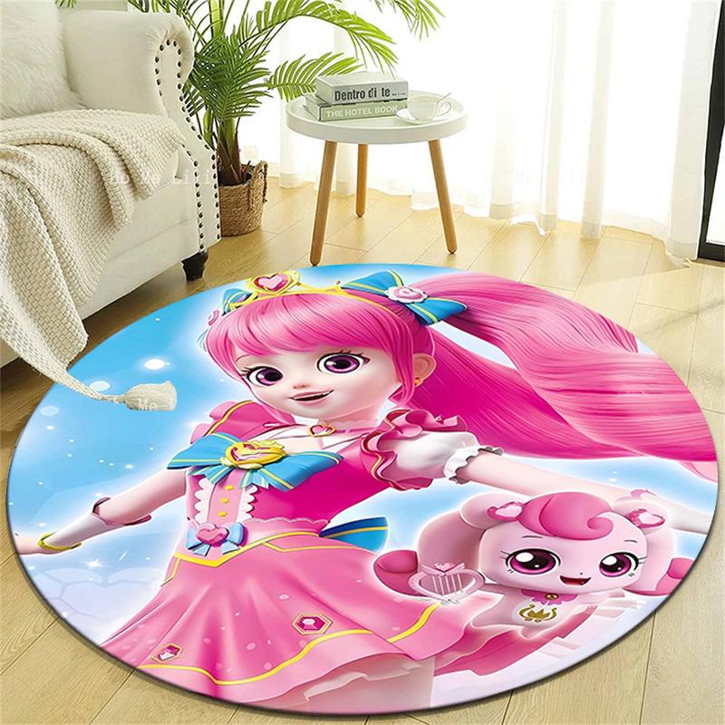 1pc Catch Teenieping Magic Sweethear (6) Design Printed Area Round Carpet for Bedroom Living Room Home Decor Rugs Mat Non Slip Mat Rug for Bedside