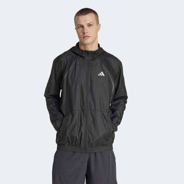 Унисекс водоотталкивающая ветровка Adidas прилегающего силуэта AS