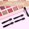100 Pcs Black Eyeshadow Applicators, Disposable Mini Eyeshadow Brush Portable Travel Eye Shadow Applicator Sticks Multipurpose Eye Lips Makeup