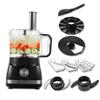 Silver Food Processor, 6-in-1 Food Processor and Blender Multifunctional for Chopping,Slicing,Shredding and Kneading Dough