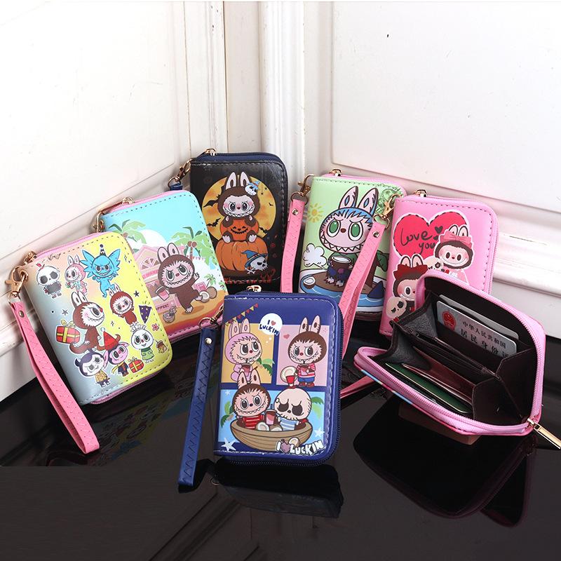 Cartoon Cute and Hot Labubu Male and Female Students Handheld Wallet