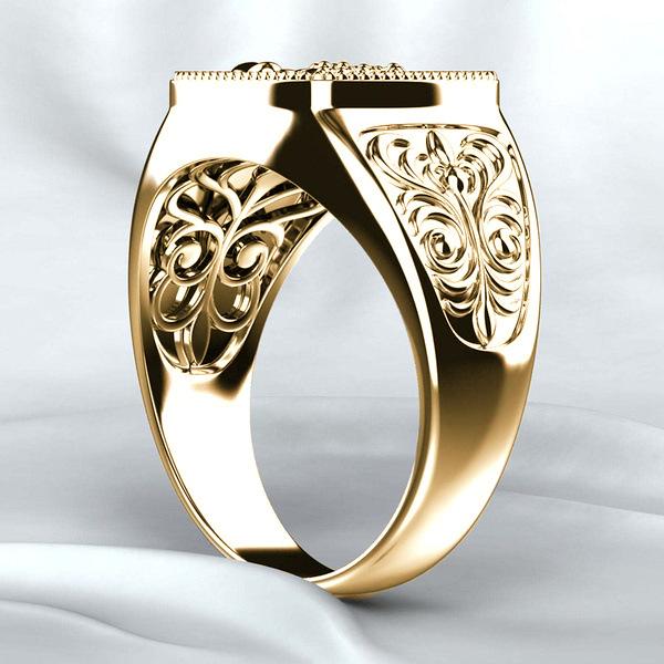 Luxury Best-selling Men's Ring, Pattern Personalized Electroplated Scorpion Ring, Epoxy Black Ring Hand Jewelry