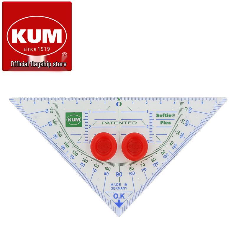 KUM 262 Stop&Go Anti-Stain Writing Lead with 16cm Multifunctional Triangle Ruler Multifunctional Triangle Ruler 16cm