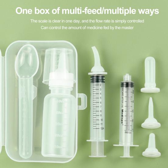 Pet Feeding Bottles Kit Accurate Measurement Marks Safe Silicone Nipple Easy To Clean Syringes Feeder for Kitten Puppy Nursing