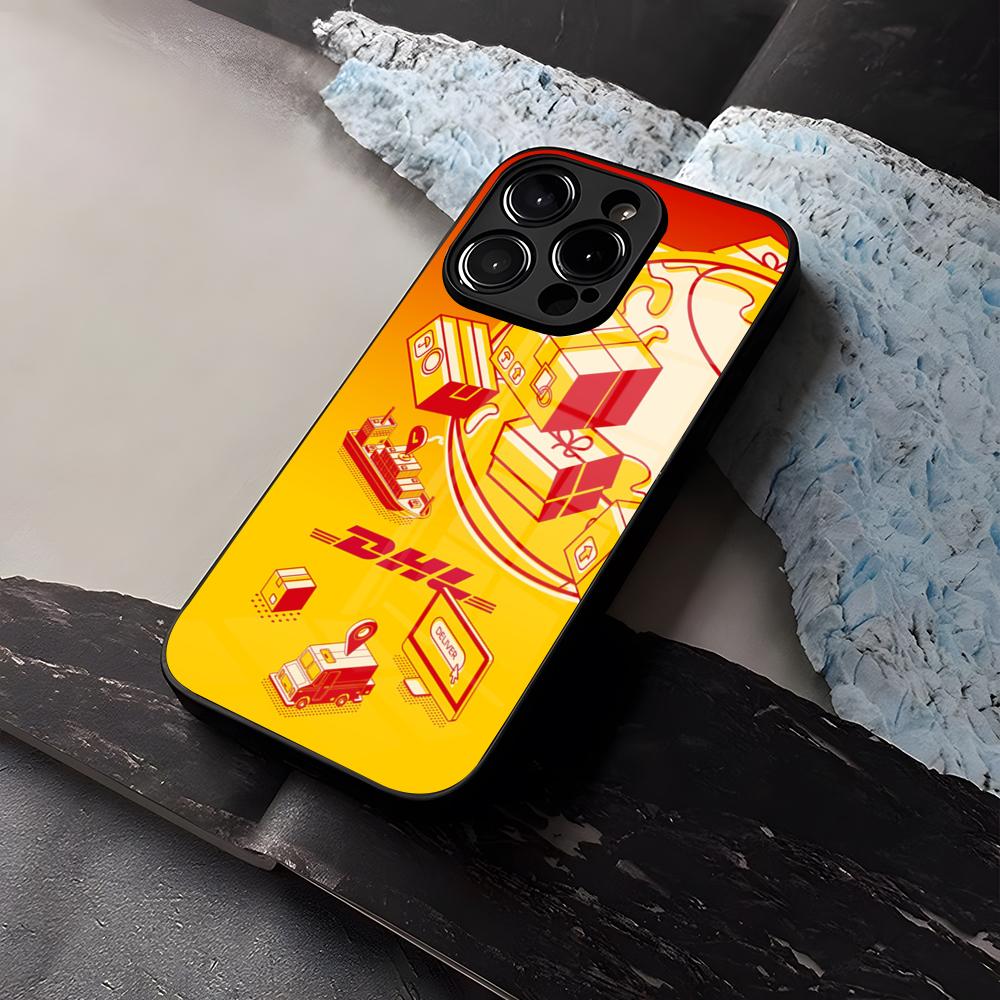 DHL Express Hülle Gehärtetes Glas Für IPhone 16 13 14 12 15 11 Pro Max Plus Mini X XR SE2020 Hülle