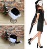 Christmas Velvet Santa Hat Unisex Comfortable Classic Black and White Adult & Kids Christmas Hat for Xmas Holiday Party