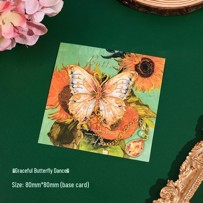 Retro Butterfly Metal Bookmark - Exquisite Chinese-Style Gift for Teachers