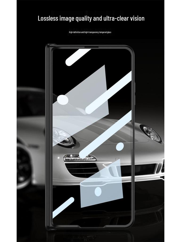 Magnetic Hinge Ultra-Thin Frosted Hard Shell Case for Honor Magic V2 - Stylish with Huawei V2 Bracket