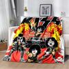 Rockband Kiss Band Decke Mode Flanell Flauschige Fleece Überwurfdecke Kinder und Erwachsene Geschenk Sofa Reise Camping
