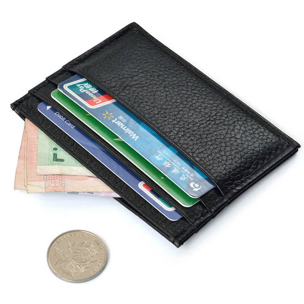 

Тонкий держатель для кредитной карты Mini Wallet ID Case Кошелек Сумка Черный