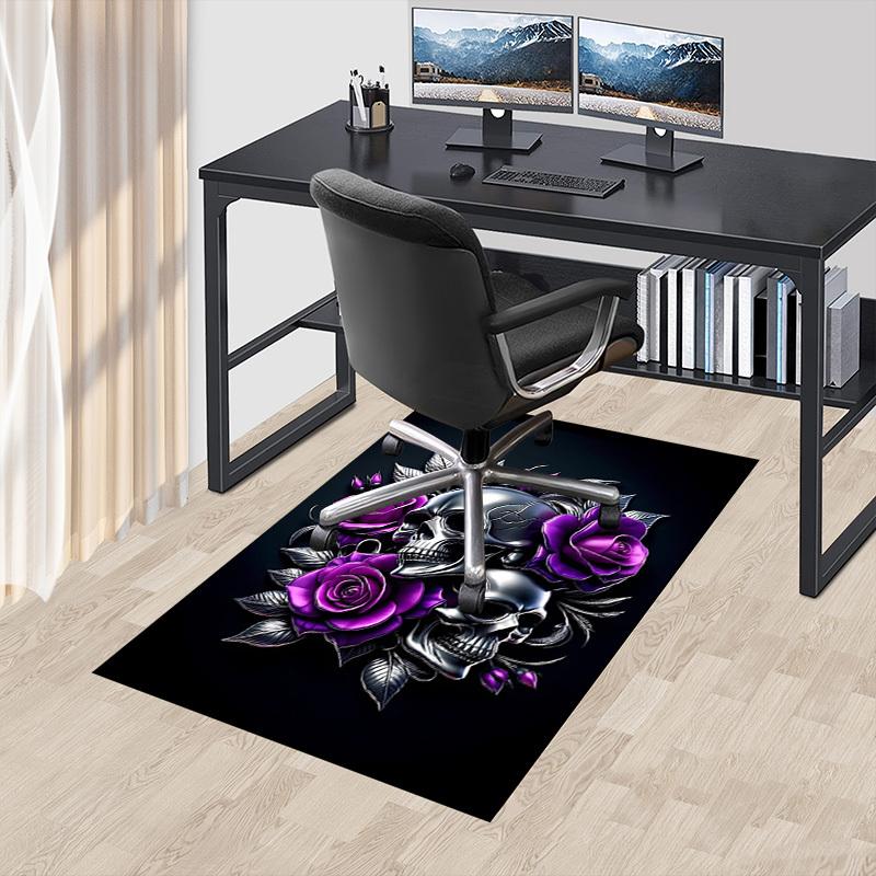 1pc skull purple Carpet, Office Rug Outdoor Mat Home Decor Area Carpet Festival
