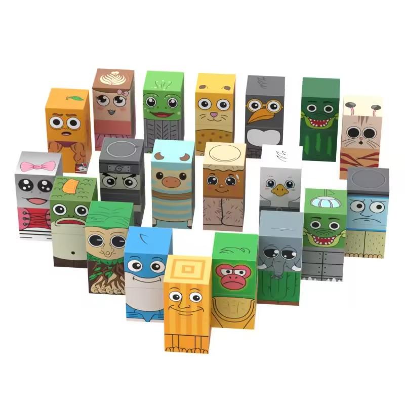 Tung Tung Tung Sahur Italian Brain Rot Animals Tralalero Tralala Shark Magnetic Building Blocks