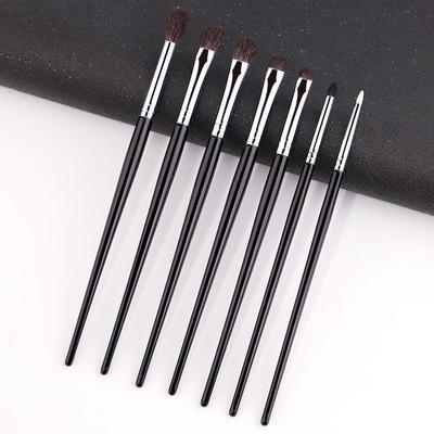 7-teiliges Make-up-Pinselset aus Wolle für Augen: Lidschatten, Verblenden, Unter dem Auge, Eyeliner, Detaillierung.