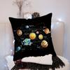 Vikama Sistema Solare Planetario Federa per Cuscino Cielo Stellato Stampa Cosmica Federa per Cuscino Divano Camera da Letto Federa Decorativa