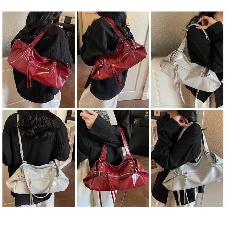 Vintage Locomotive Wind Large Capacity Shoulder Armpit Bag