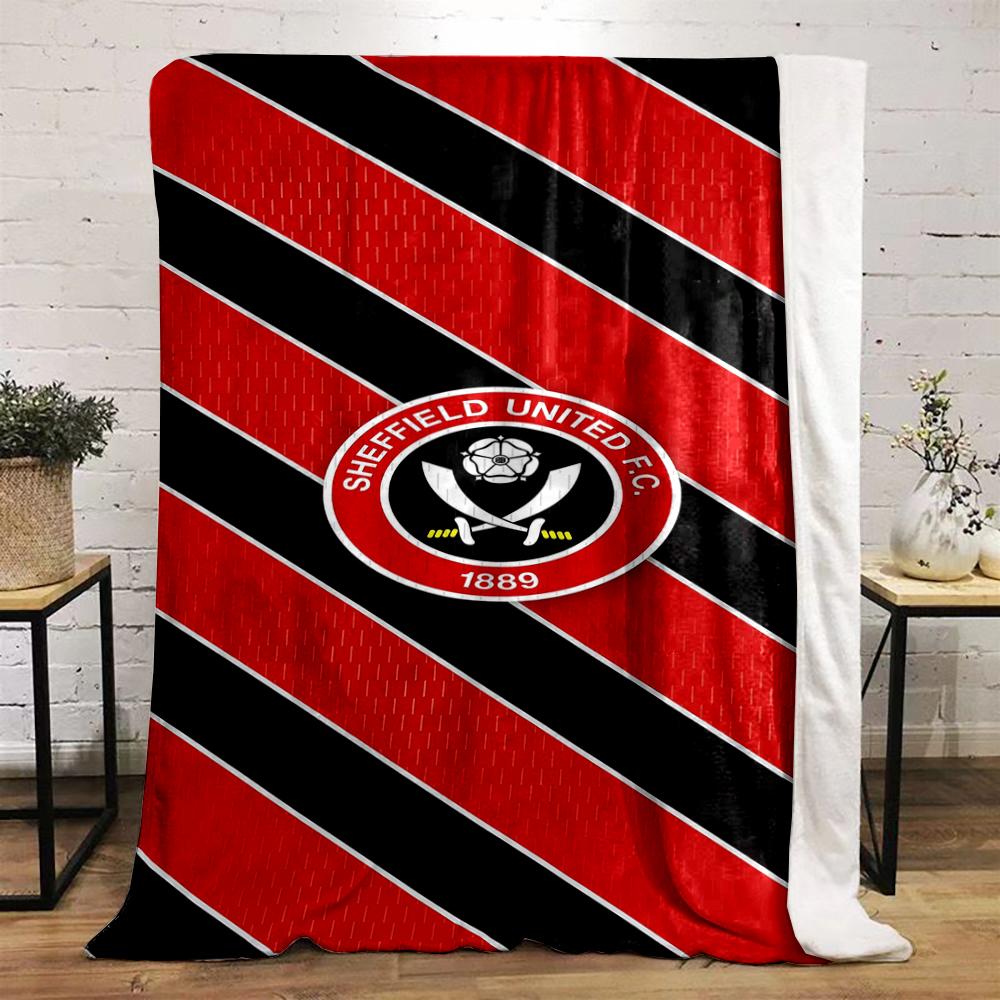 Sheffield United FC Designed Flannel Blanket for Bedroom, Living Room, Sofa, and Nap