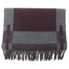 Excellent Scarf H Passant Current Product  with Fringe Violet Gray Cashmere Used