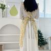 Modern Cotton Sleeveless Apron For Flower Arranging With Tulip Pattern For Home Studio Use
