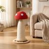 Toadstool Cat Scratching Post Cute Pet Furniture Wooden for Living Room, Cats