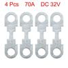 4 peças 70A Tira de Fusível Plana Metal Tom Prata para Carro Automotivo DC 32V Universal