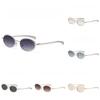 Vintage Metal Oval Sunglasses With Uv400 Protection For Fashionable Men And Women
