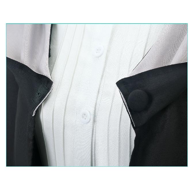 Fantasy Anime Elf Mage Cosplay Costume Black Dress with White Cape New Anime Series Inspired Outfit for Women