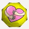 1pc Heart Hug Automatic Open/Close Umbrella - Portable Collapsible Umbrella with 8-Rib Stability, Fashion Lovers Yy251017088