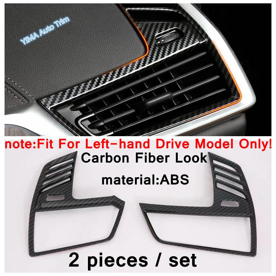 Safety Seat Belt Buckle / Pillar B / Gear Shift Box Panel Cover Trim For BMW X5 G05 X7 - Carbon Fiber Look Interior