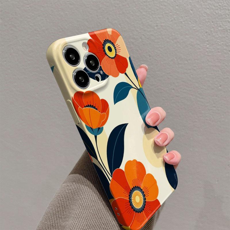 Beautiful Flower Phone Case for iPhone 17 16e 16 15 14 13 12 11 Air Pro Max XS XR XSMax 6 7 8 Plus Glossy Film Hard PC Cover