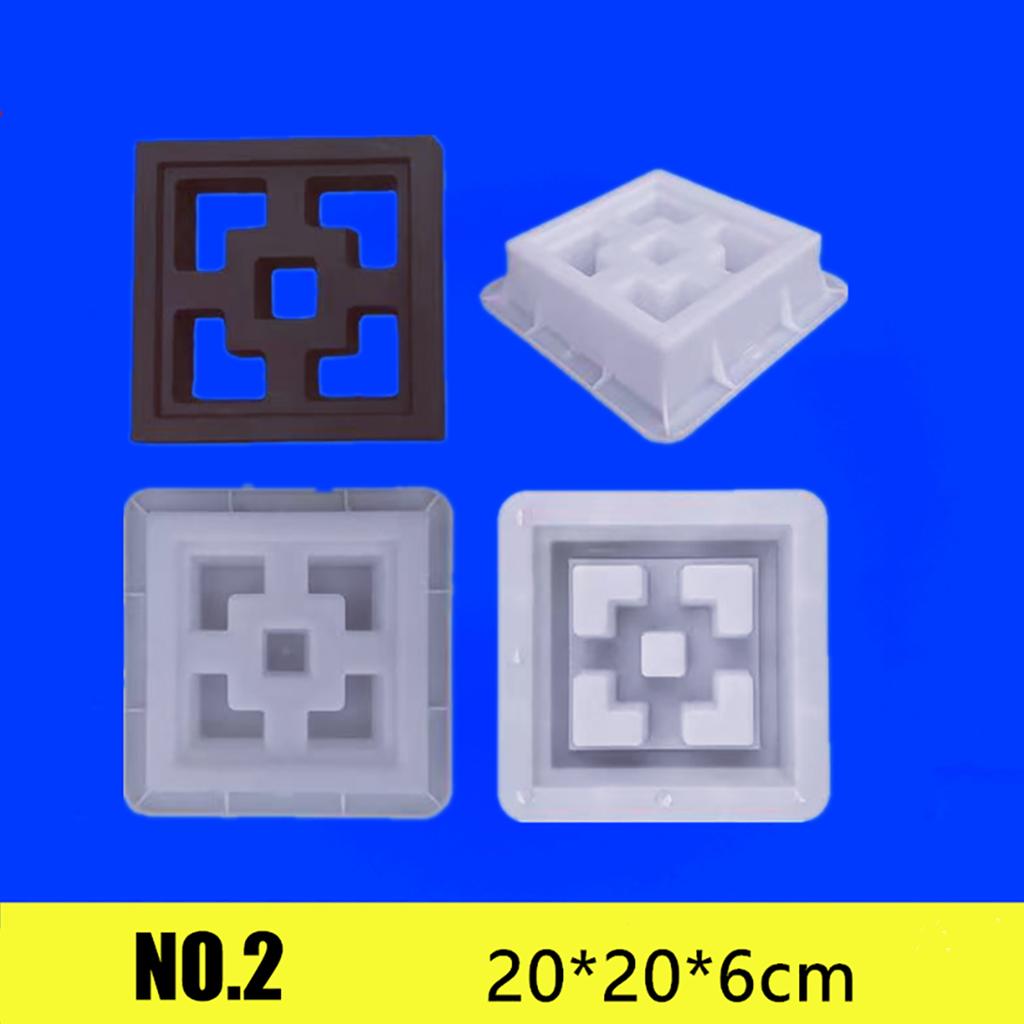20*20*6cm Cement Mold Hollow Plastic Brick Mold Grid Background Wall Decoration Garden Window Flower Fence Wall Mold