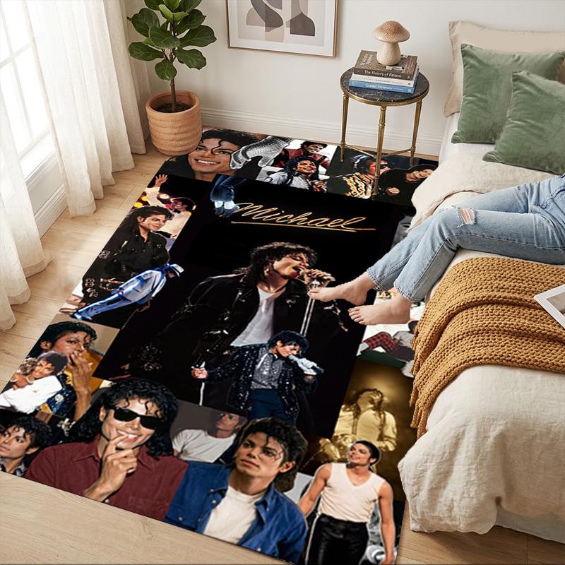Michael Jackson Living Room Nonslip Area Rug Soft Carpet For Bedroom Gameoom Playroom Sofa Office Home Decor Doormat