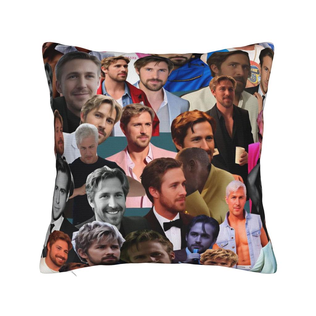 Ryan Gosling Collage Pillowcases Cute Funny Pillow Case For Office Car Home Decor Soft Pillow Cover