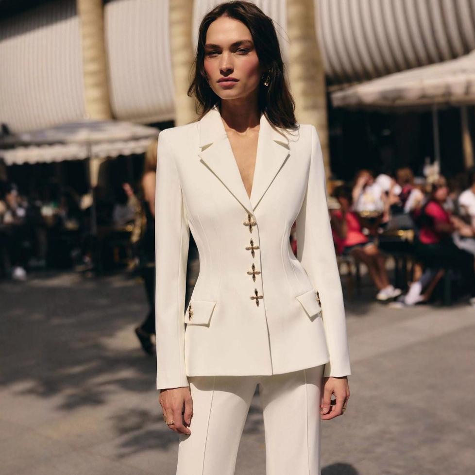 2025 Europe and the United States Close the Waist and Look Thin, Loose and Comfortable Temperament, Commuter Professional Wide-leg Pants, Top and