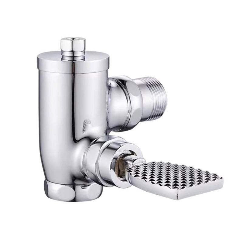 Pressing Type Flush Valves Foot Pedal Flush ValveBathroom Squat Pan Flush Valves Brass Toilet Flush Valves Enduring