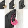 Stylish Large Capacity Pu Crescent Bag For Fashionable Women In Black And Pink Colors