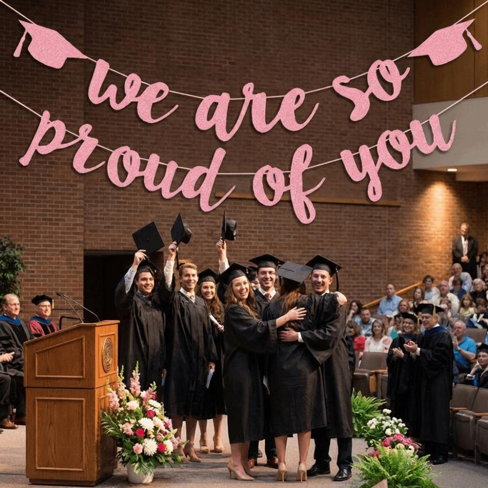 Glitter Decor Glittery Gold Garland Gold Shining Graduation Hanging Banner  Party Decorations