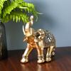 Lucky Elephant Decoration Statue Cute Elephant Figurines Statue for Living Room Bedroom Decor