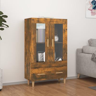 Vidaxl Cabinet, Smoked Oak, 70X31X115 Cm, Wood-Based Material