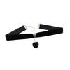Gothic Retro Heart-shaped Purple Crystal Agate Pendant Black Velvet Necklace for Women Hallowmas Party Charm Choker Jewelry Gift