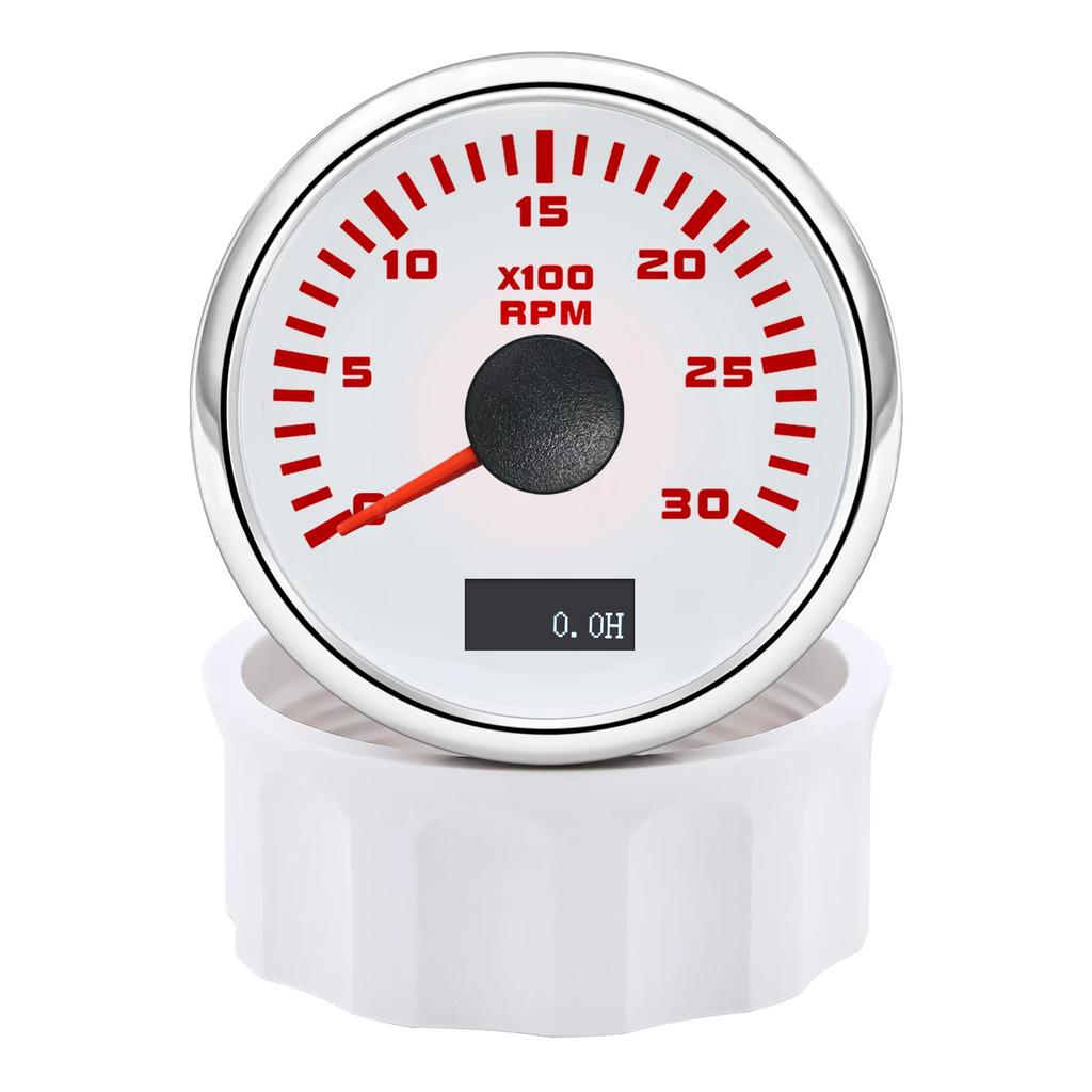 3K/4K/6K/7K/8K RPM Tachometer 7 Color Backlight 52mm Tacho Gauge Universal For 12v 24v Car Boat Marine Auto Parts RPM Meter