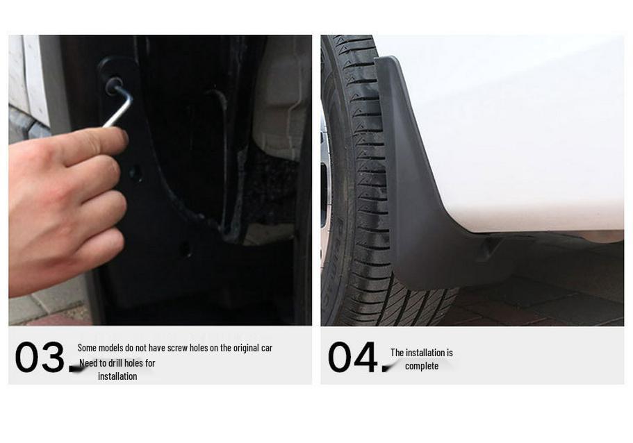 2013-2017 Citroen C4 C4L Mud Flaps - Leather Modified