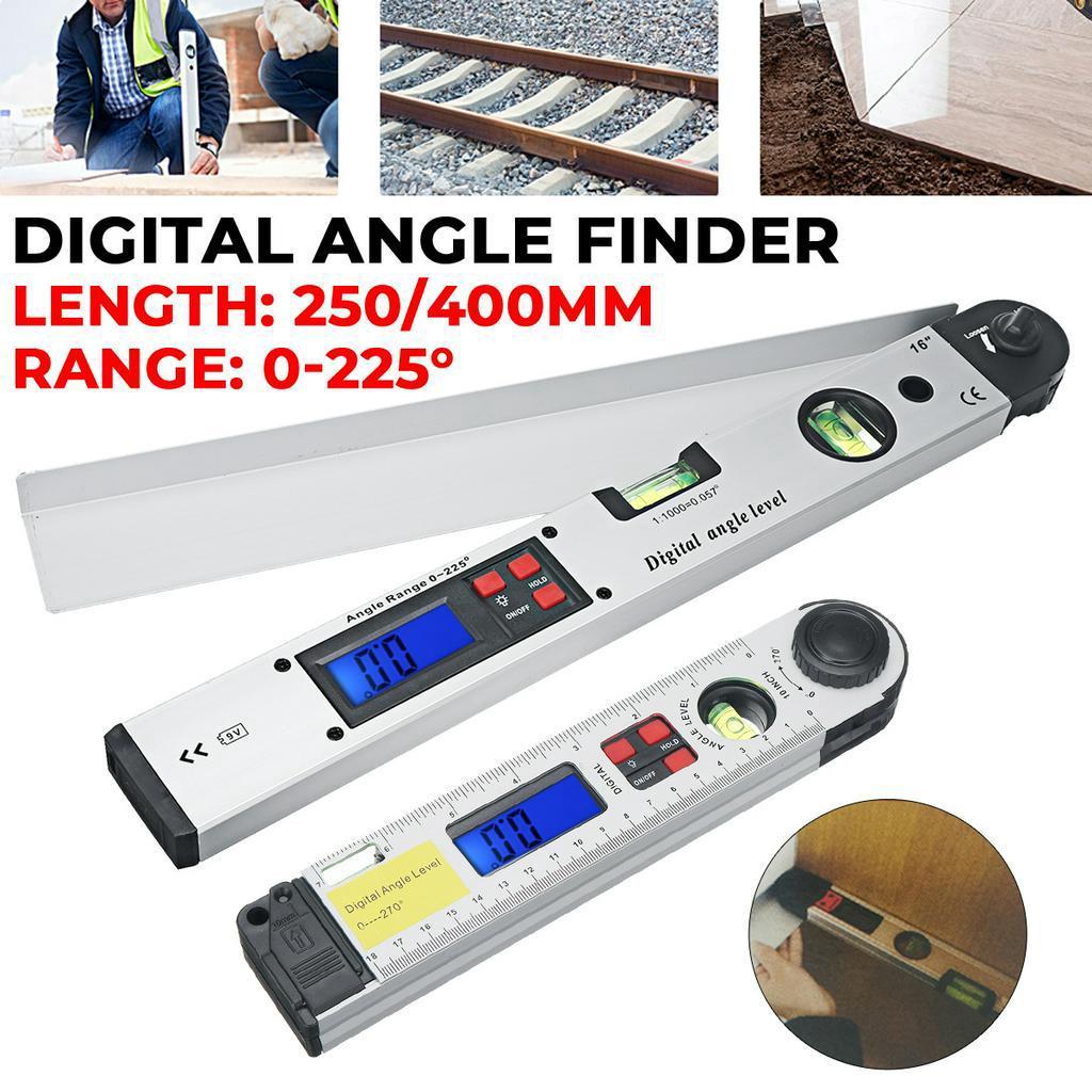 Electronic Protractor Angle Finder 250/400mm with LCD Display 0-225 Degree Digital Angle Level Meter Angle Finder Gauge